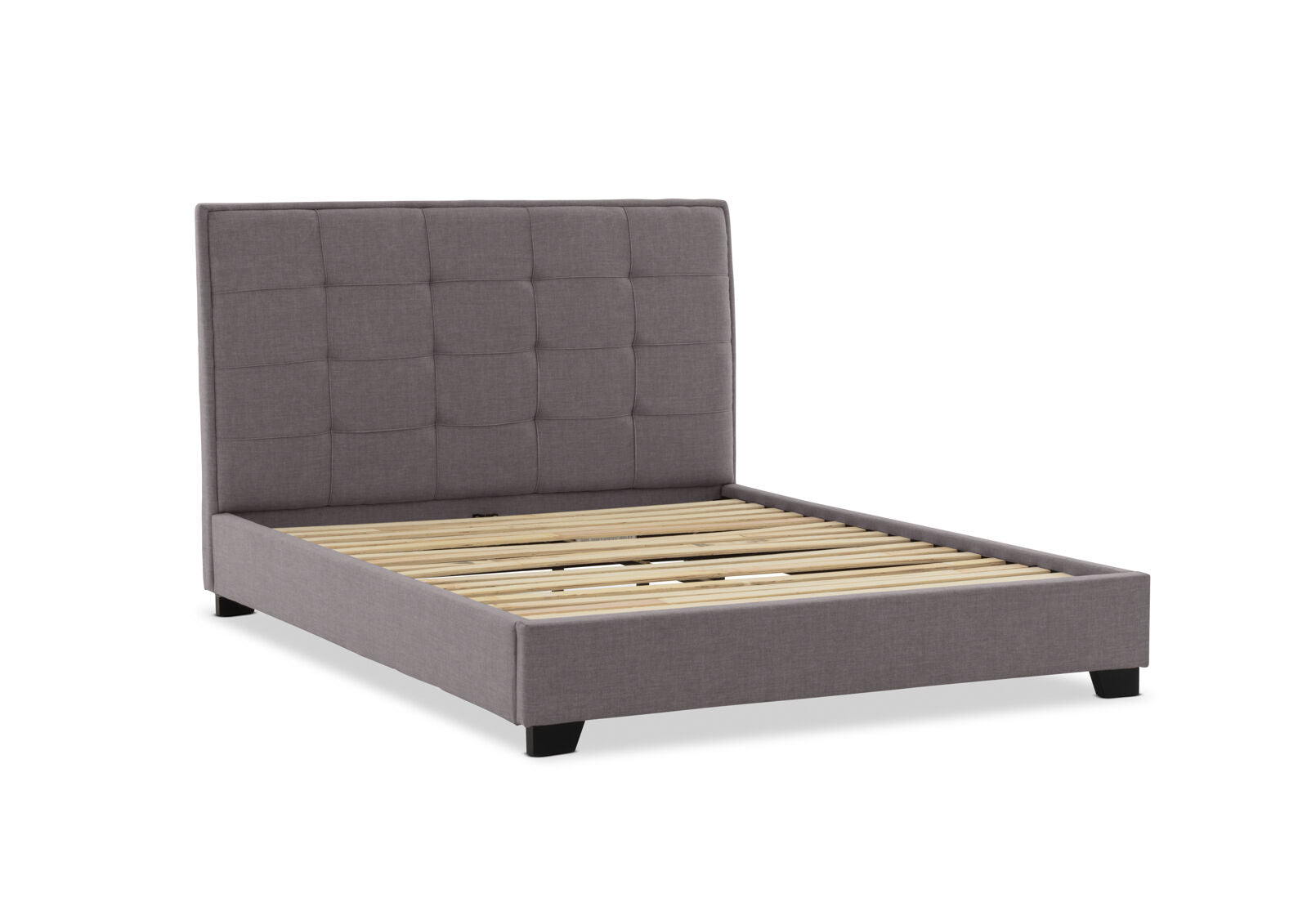 VAUGHN KING BED LIGHT GREY