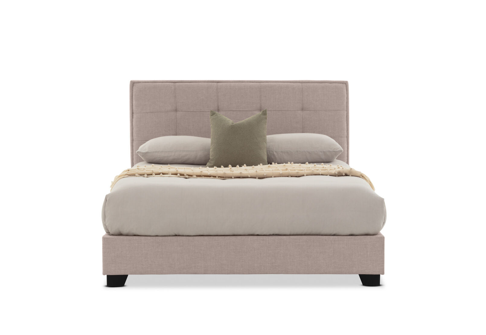 VAUGHN QUEEN BED BEIGE