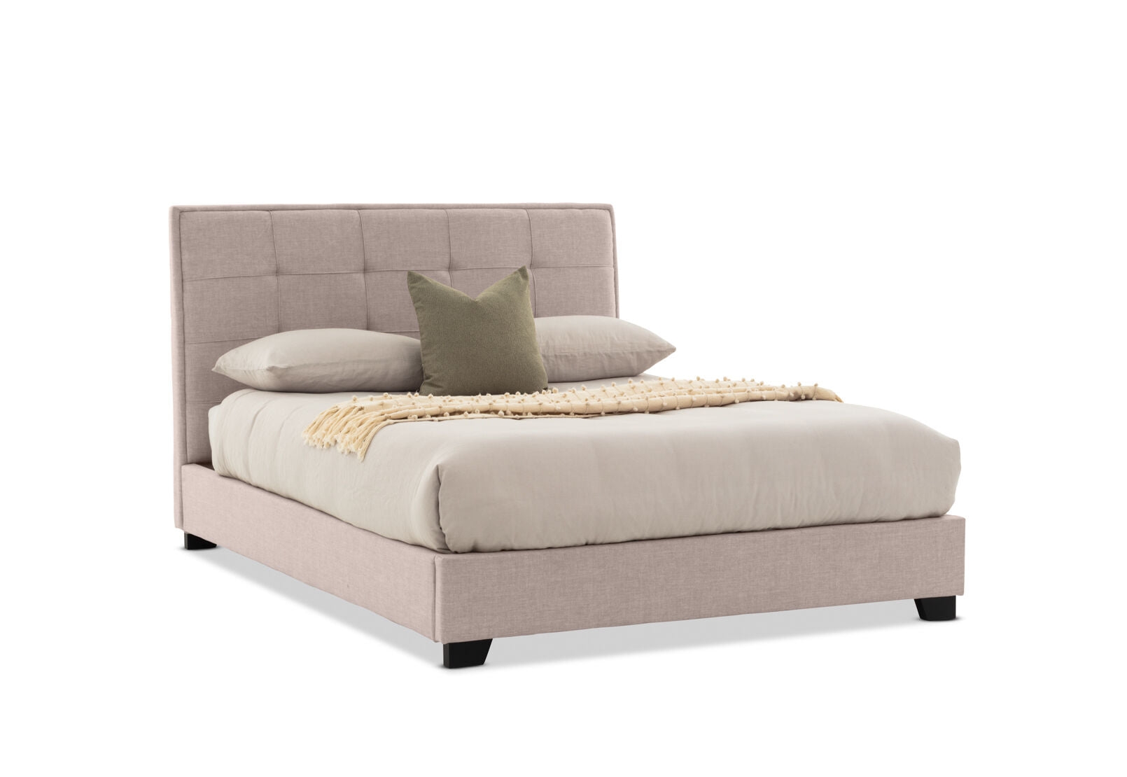 VAUGHN KING BED BEIGE