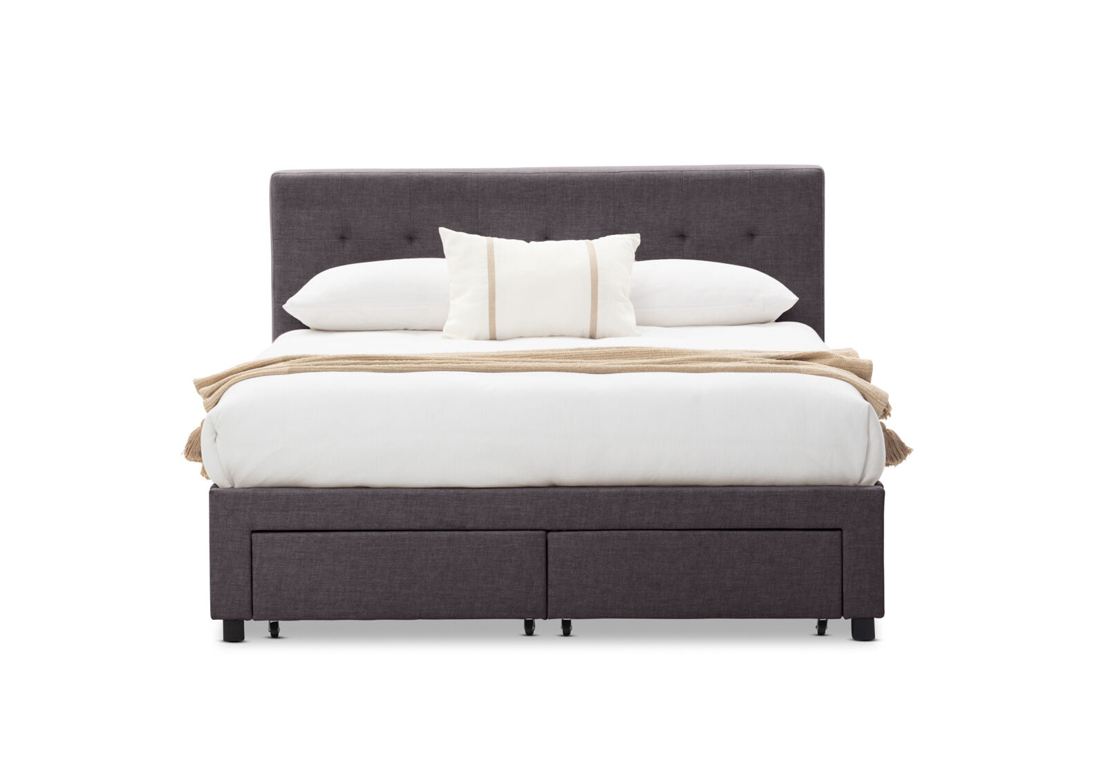 CATARINA QUEEN BED DARK GREY