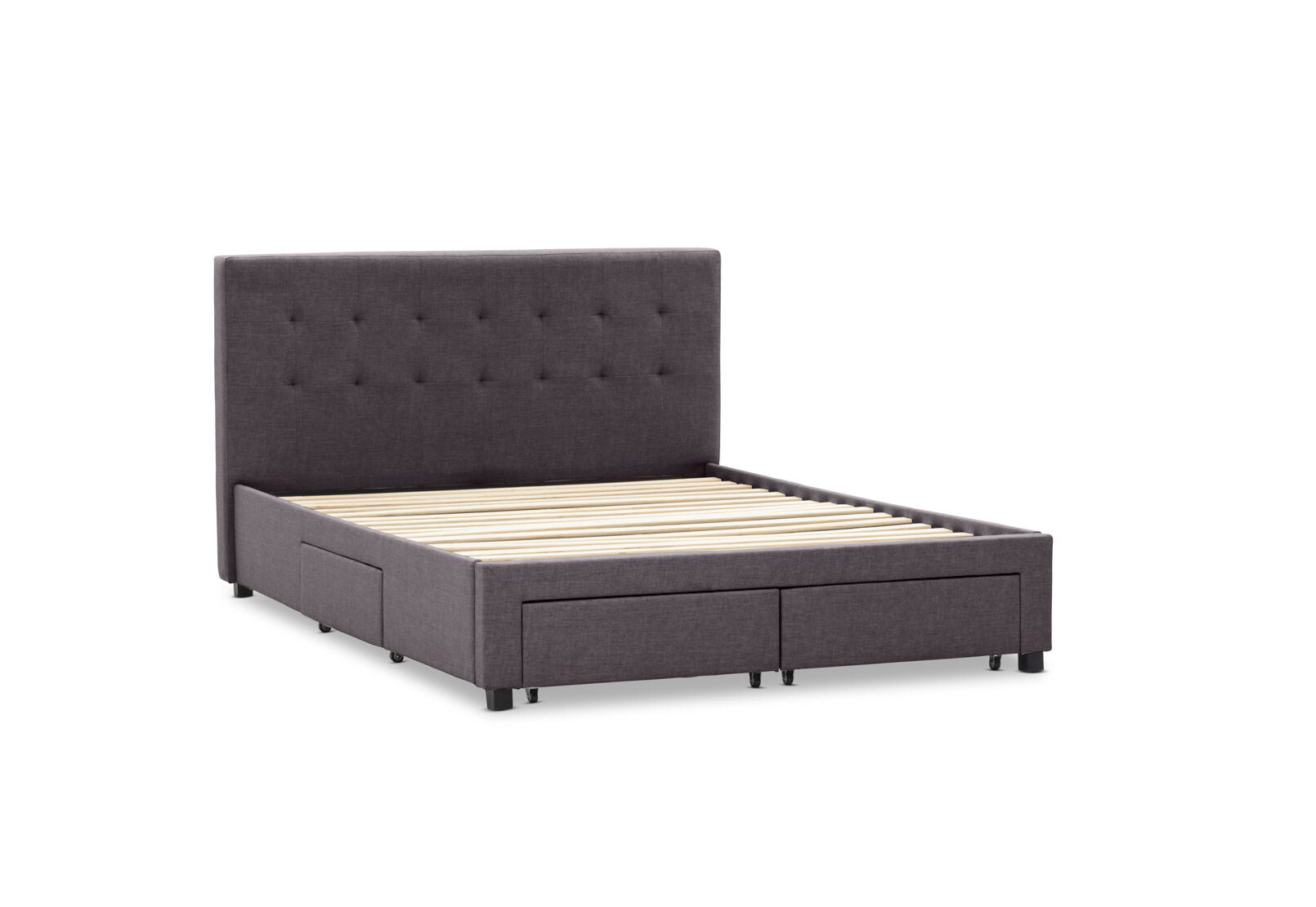 CATARINA QUEEN BED DARK GREY