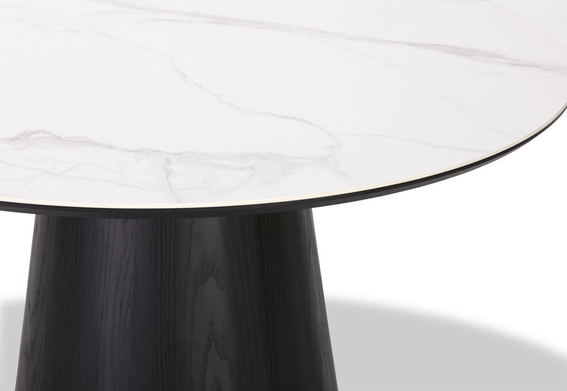 THANOS 1200 CERAMIC DINING TABLE BLACK/MARBLE