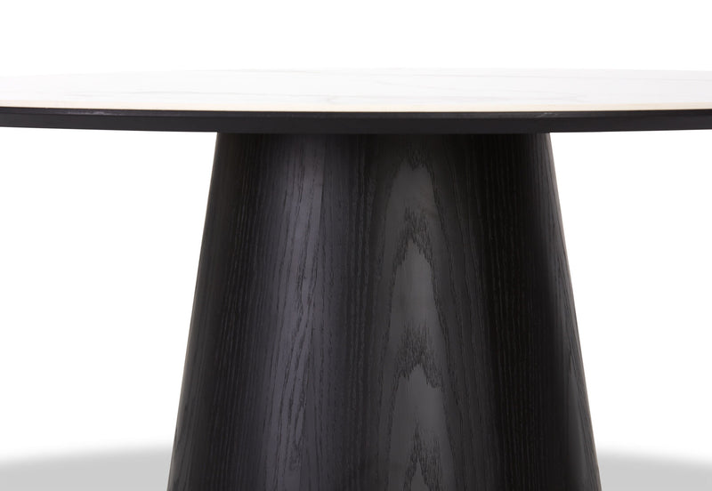 THANOS 1200 CERAMIC DINING TABLE BLACK/MARBLE