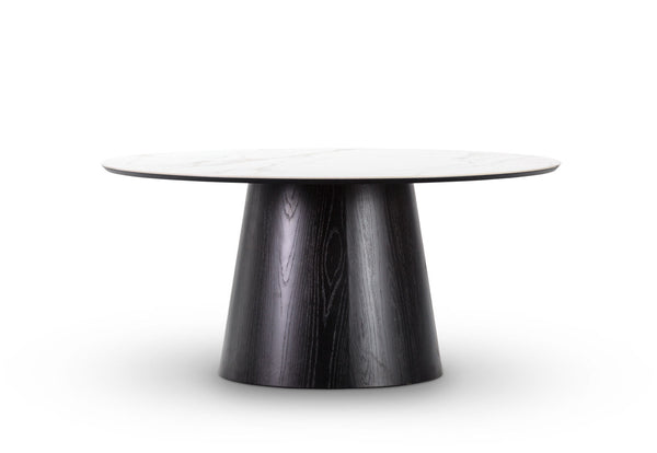 THANOS 1600 CERAMIC DINING TABLE BLACK/MARBLE