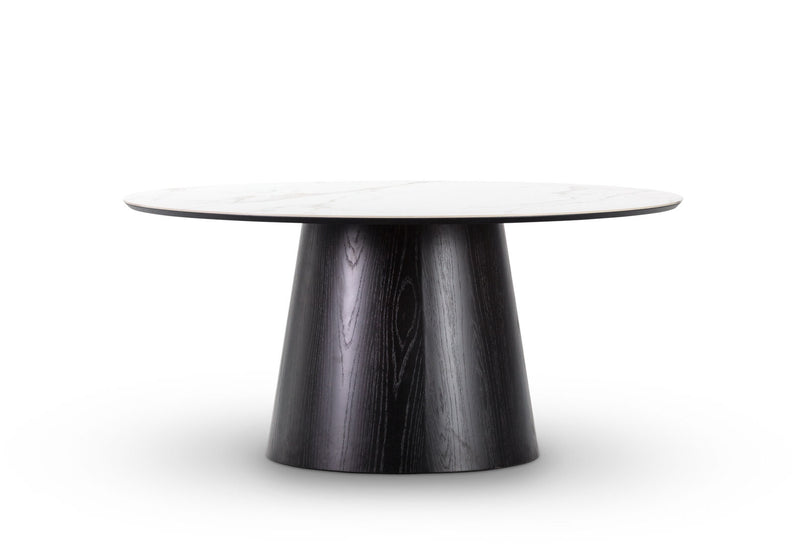 THANOS 1600 CERAMIC DINING TABLE BLACK/MARBLE
