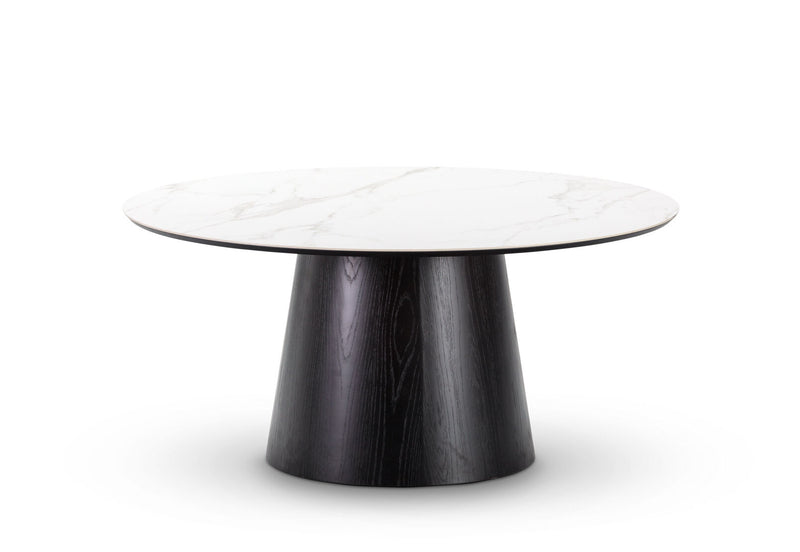 THANOS 1600 CERAMIC DINING TABLE BLACK/MARBLE