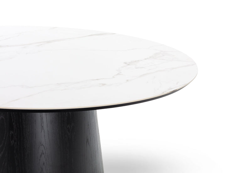 THANOS 1600 CERAMIC DINING TABLE BLACK/MARBLE