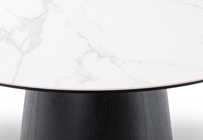 THANOS 1600 CERAMIC DINING TABLE BLACK/MARBLE