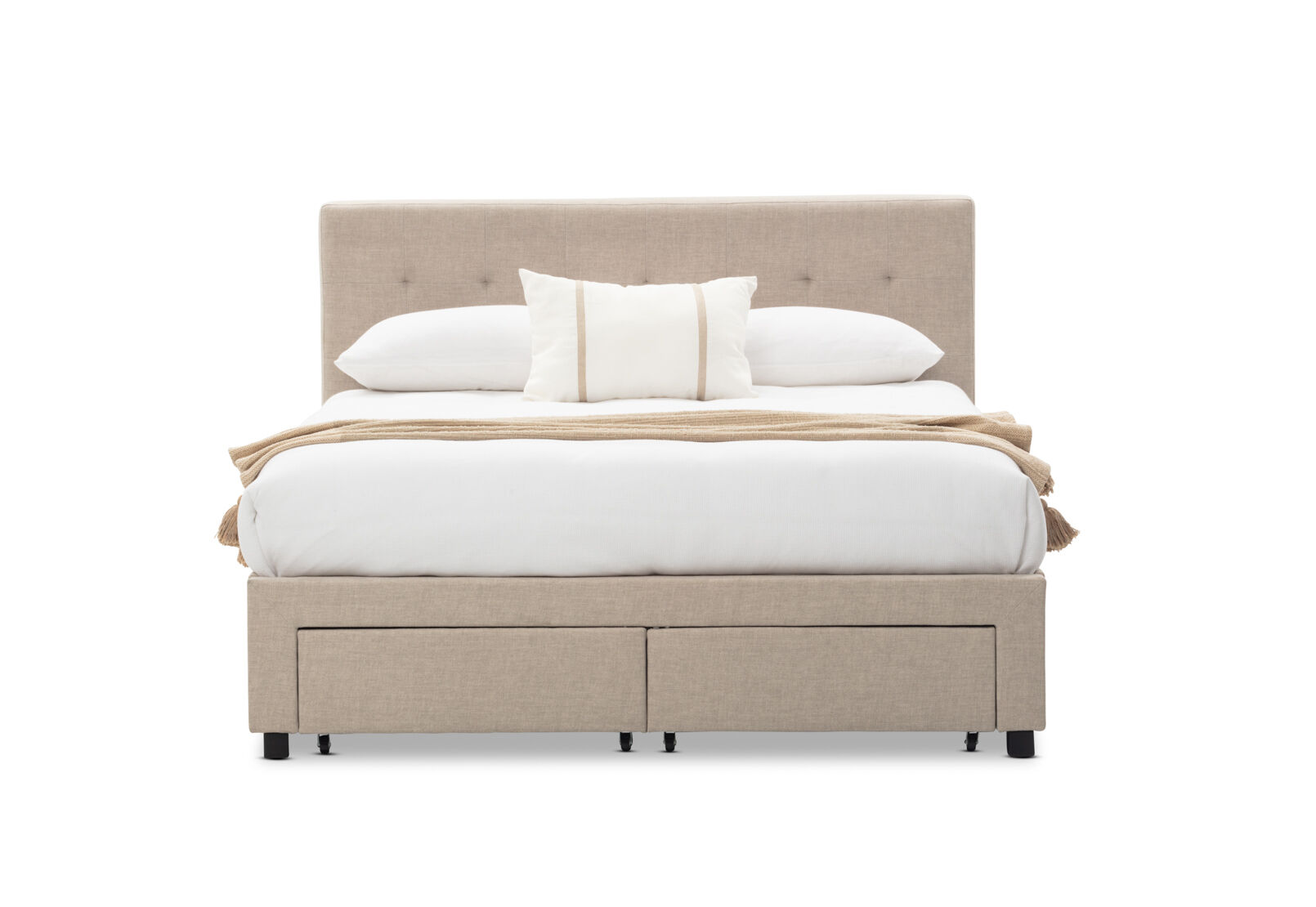 CATARINA DOUBLE BED BEIGE