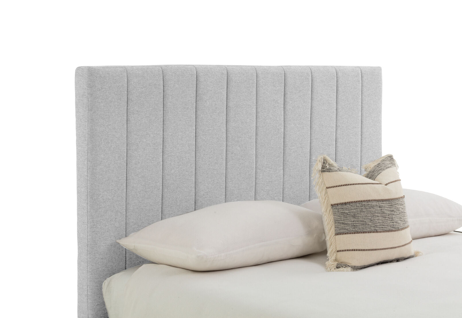 CORBIN KING BED LIGHT GREY