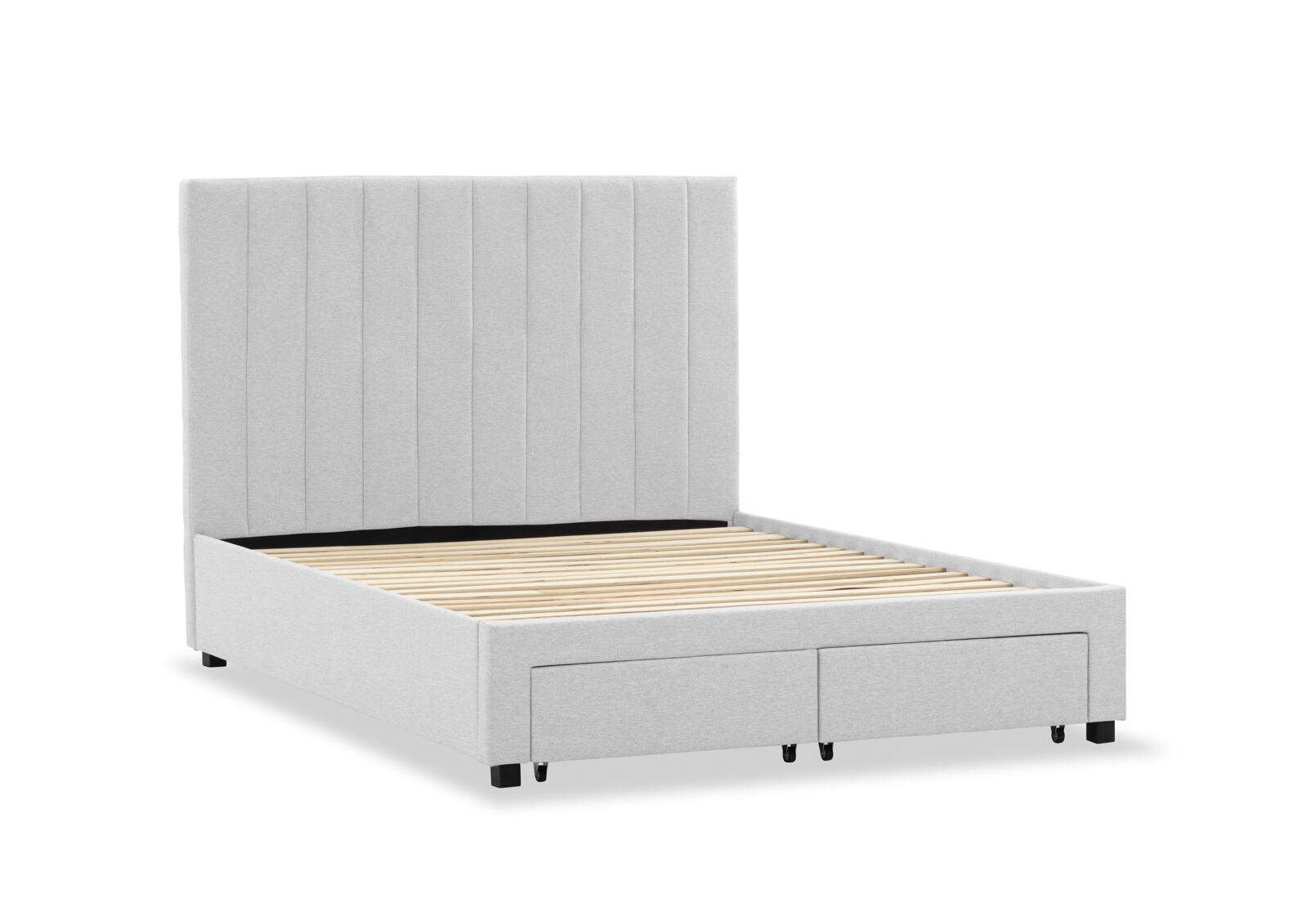 CORBIN KING BED LIGHT GREY
