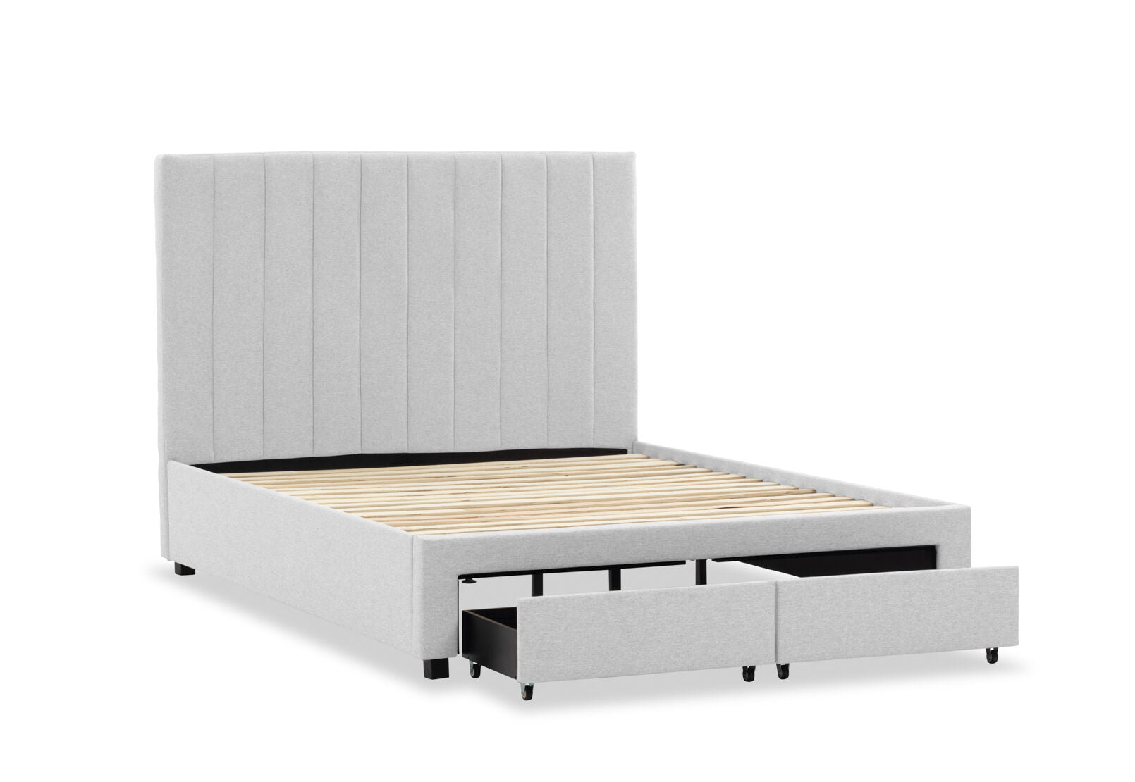 CORBIN KING BED LIGHT GREY