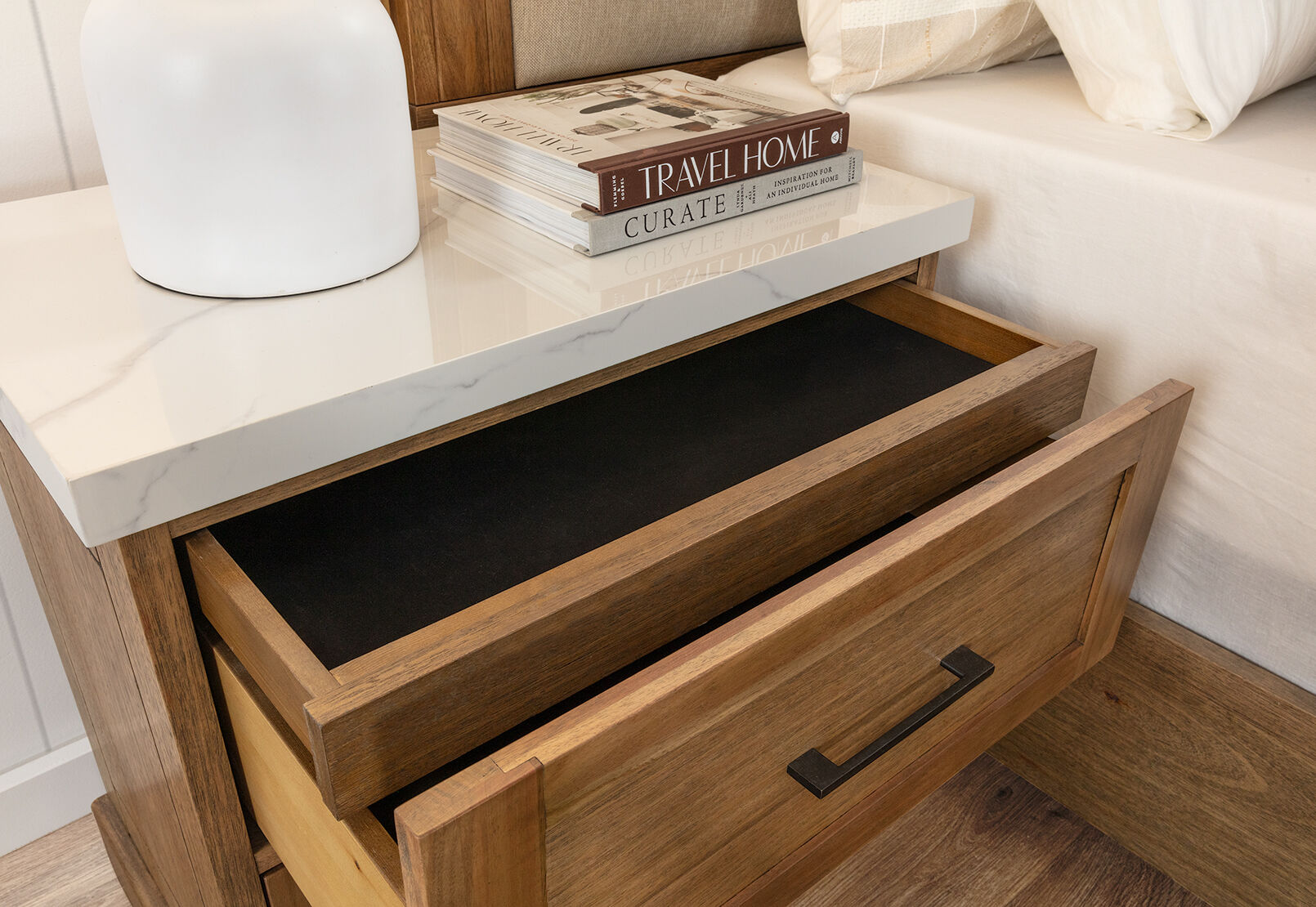 MATTEO BEDSIDE TABLE LIGHT OAK
