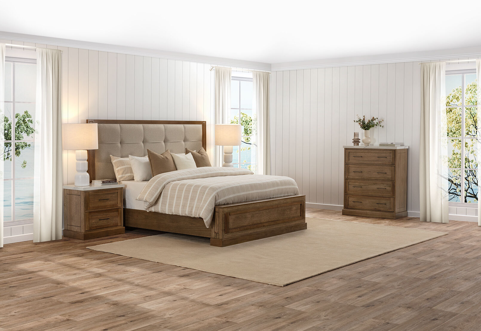 MATTEO BEDSIDE TABLE LIGHT OAK