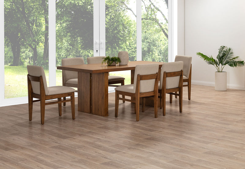 SORVINO 1800 DINING TABLE LIGHT WALNUT