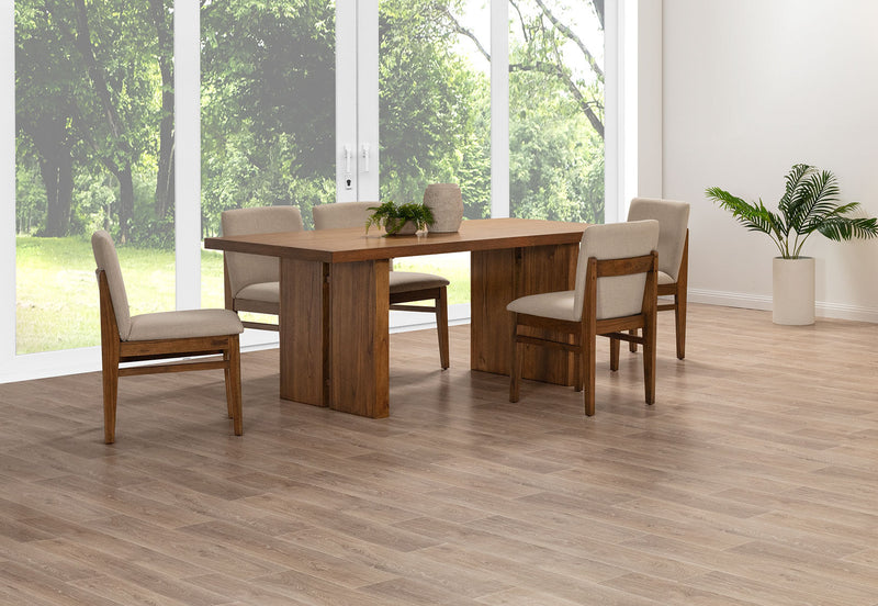 SORVINO 1800 DINING TABLE LIGHT WALNUT