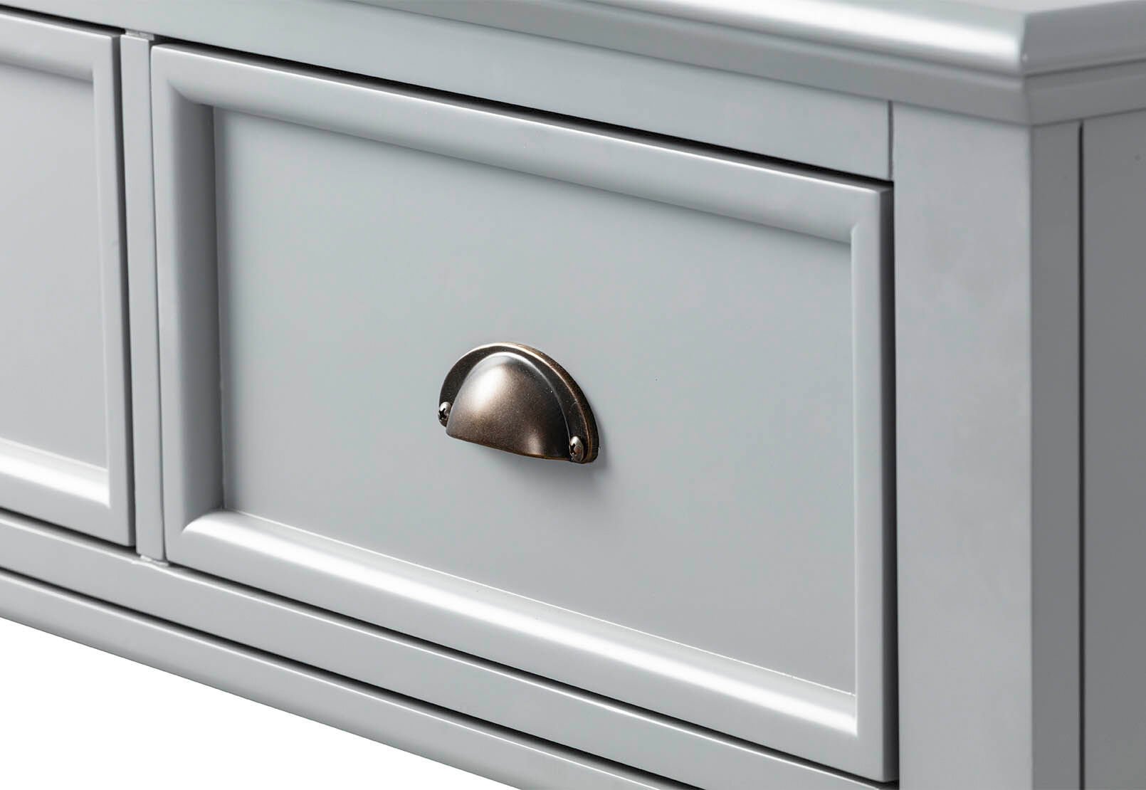 CHRYSTELLE DRESSER WITH MIRROR LIGHT GREY
