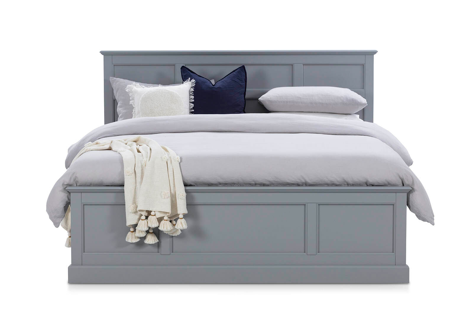 CHRYSTELLE KING BED LIGHT GREY