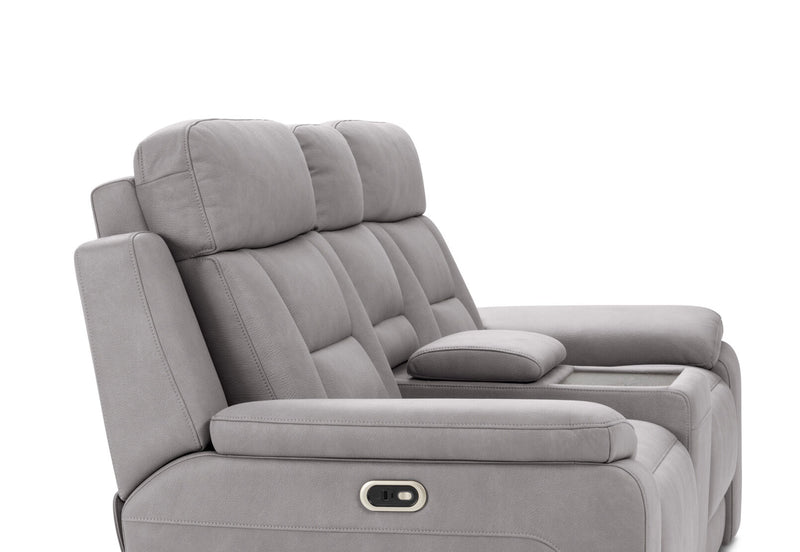 NOVAK FABRIC 2 SEATER LIGHT GREY