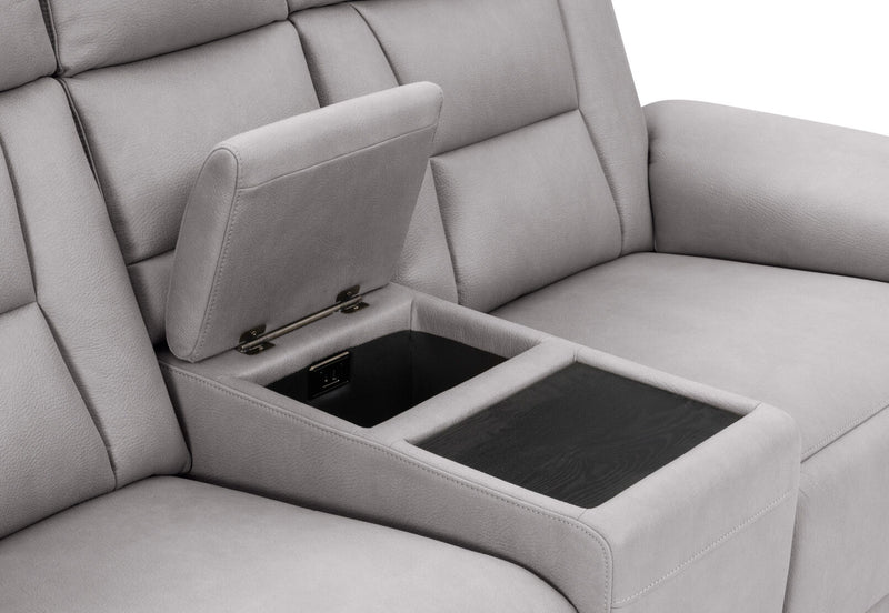 NOVAK FABRIC 2 SEATER LIGHT GREY