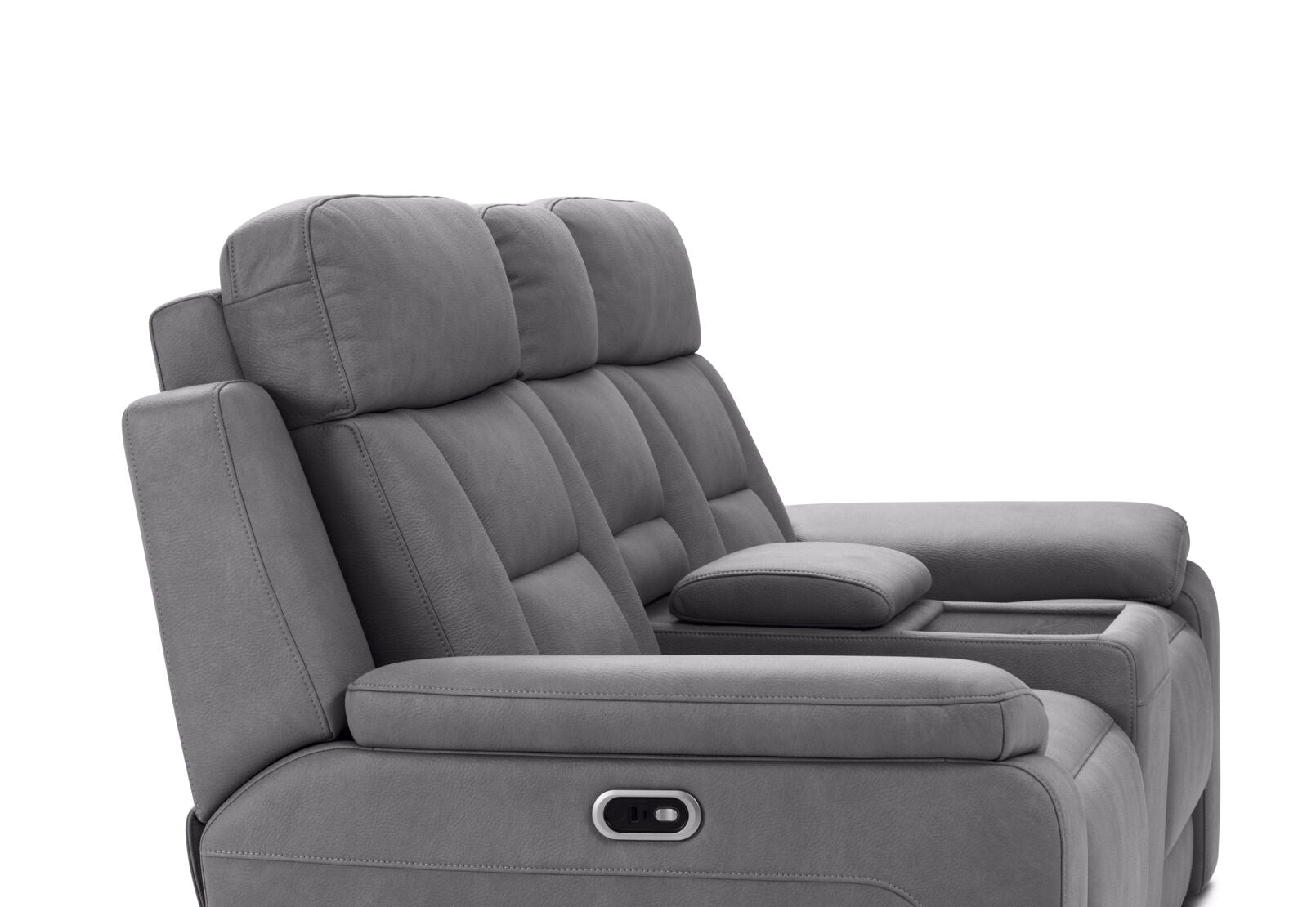 NOVAK FABRIC 2 SEATER DARK GREY