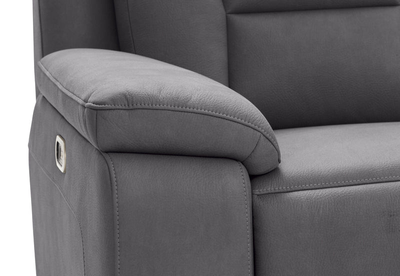 NOVAK FABRIC 2 SEATER DARK GREY