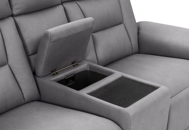 NOVAK FABRIC 2 SEATER DARK GREY