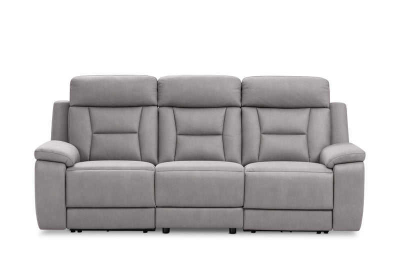 NOVAK FABRIC 3 SEATER LIGHT GREY