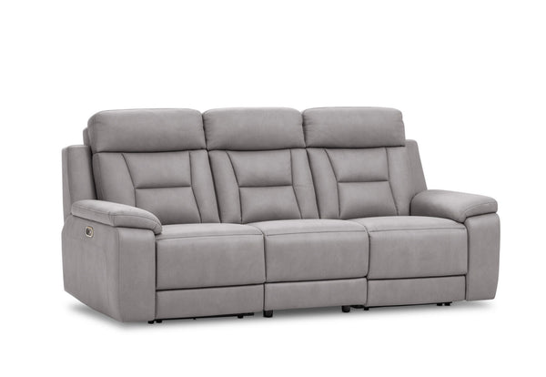 NOVAK FABRIC 3 SEATER LIGHT GREY