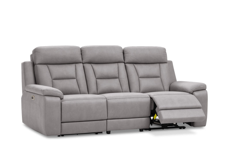 NOVAK FABRIC 3 SEATER LIGHT GREY