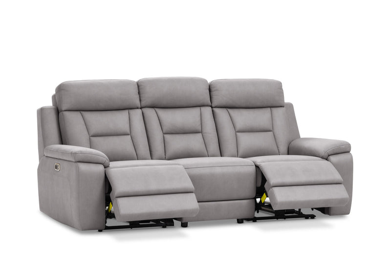 NOVAK FABRIC 3 SEATER LIGHT GREY