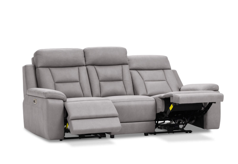 NOVAK FABRIC 3 SEATER LIGHT GREY