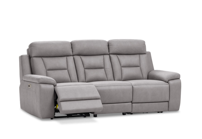 NOVAK FABRIC 3 SEATER LIGHT GREY