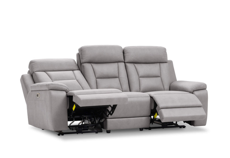 NOVAK FABRIC 3 SEATER LIGHT GREY