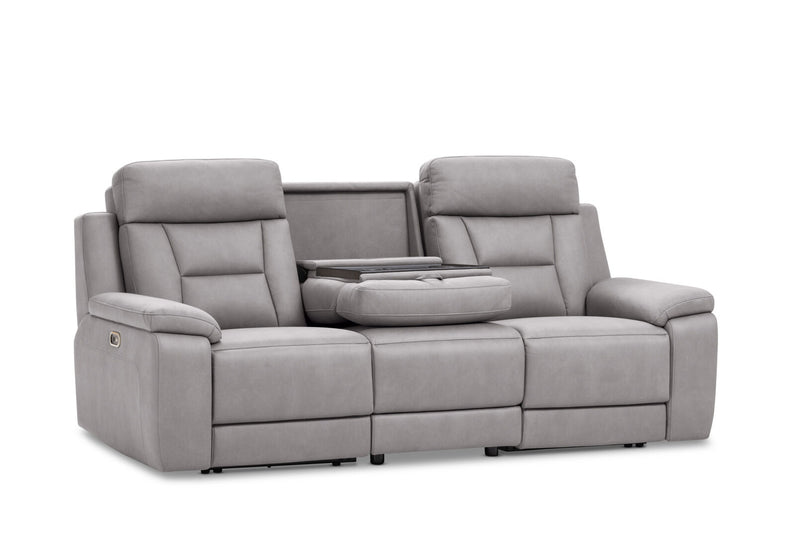 NOVAK FABRIC 3 SEATER LIGHT GREY