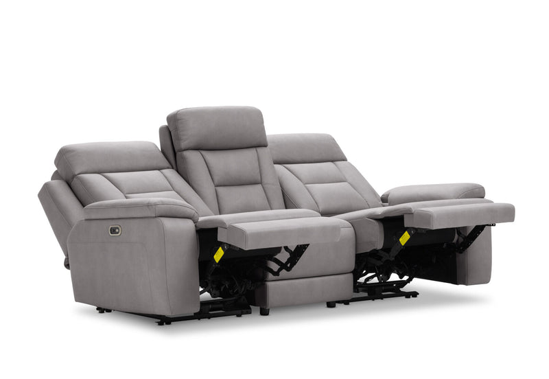 NOVAK FABRIC 3 SEATER LIGHT GREY