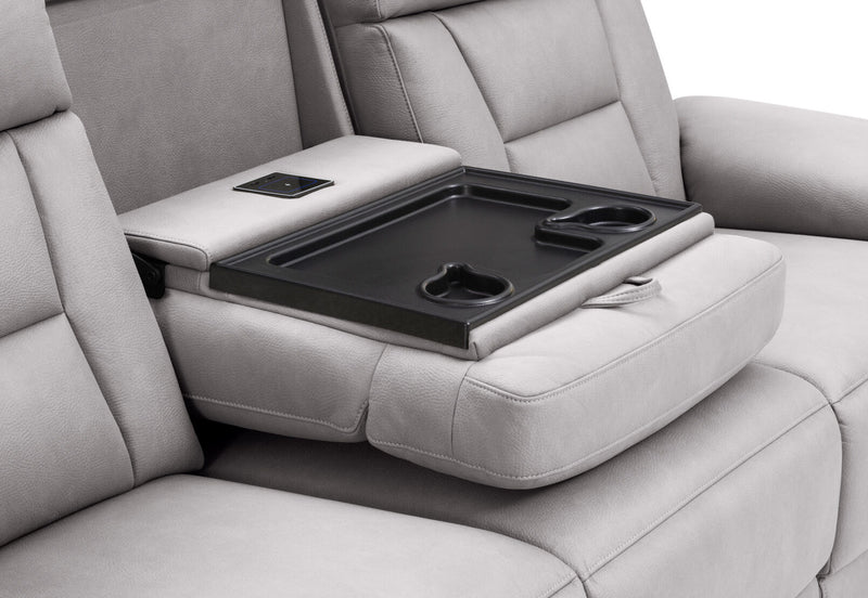 NOVAK FABRIC 3 SEATER LIGHT GREY