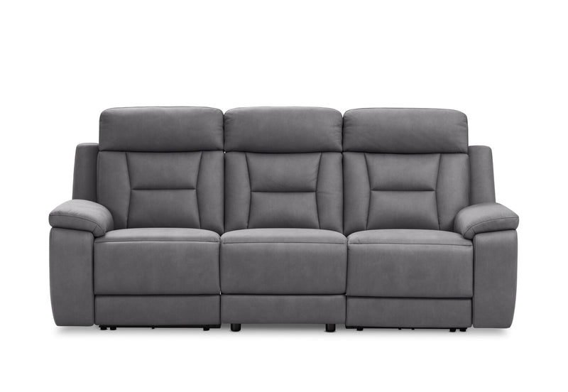NOVAK FABRIC 3 SEATER DARK GREY