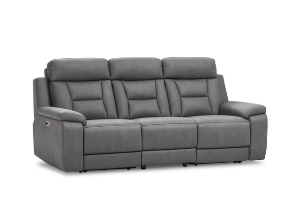 NOVAK FABRIC 3 SEATER DARK GREY