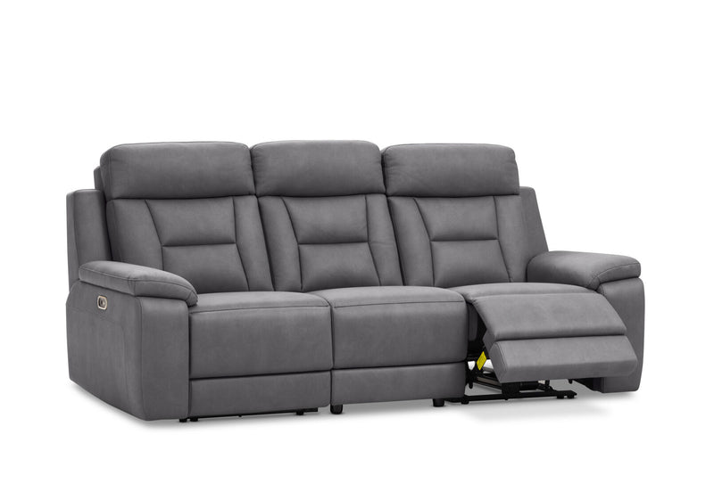 NOVAK FABRIC 3 SEATER DARK GREY