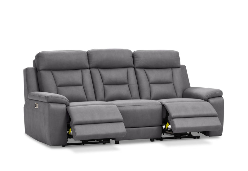 NOVAK FABRIC 3 SEATER DARK GREY