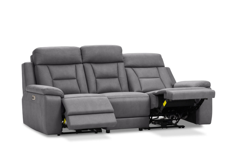 NOVAK FABRIC 3 SEATER DARK GREY