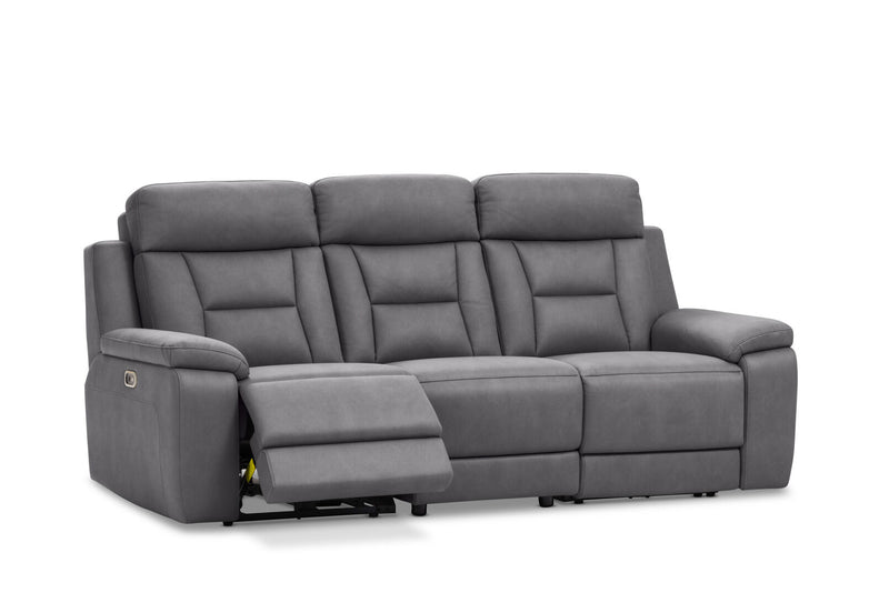 NOVAK FABRIC 3 SEATER DARK GREY