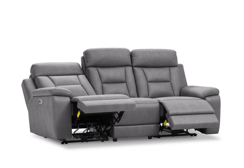 NOVAK FABRIC 3 SEATER DARK GREY