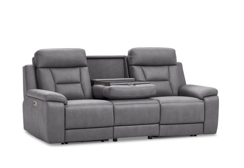 NOVAK FABRIC 3 SEATER DARK GREY