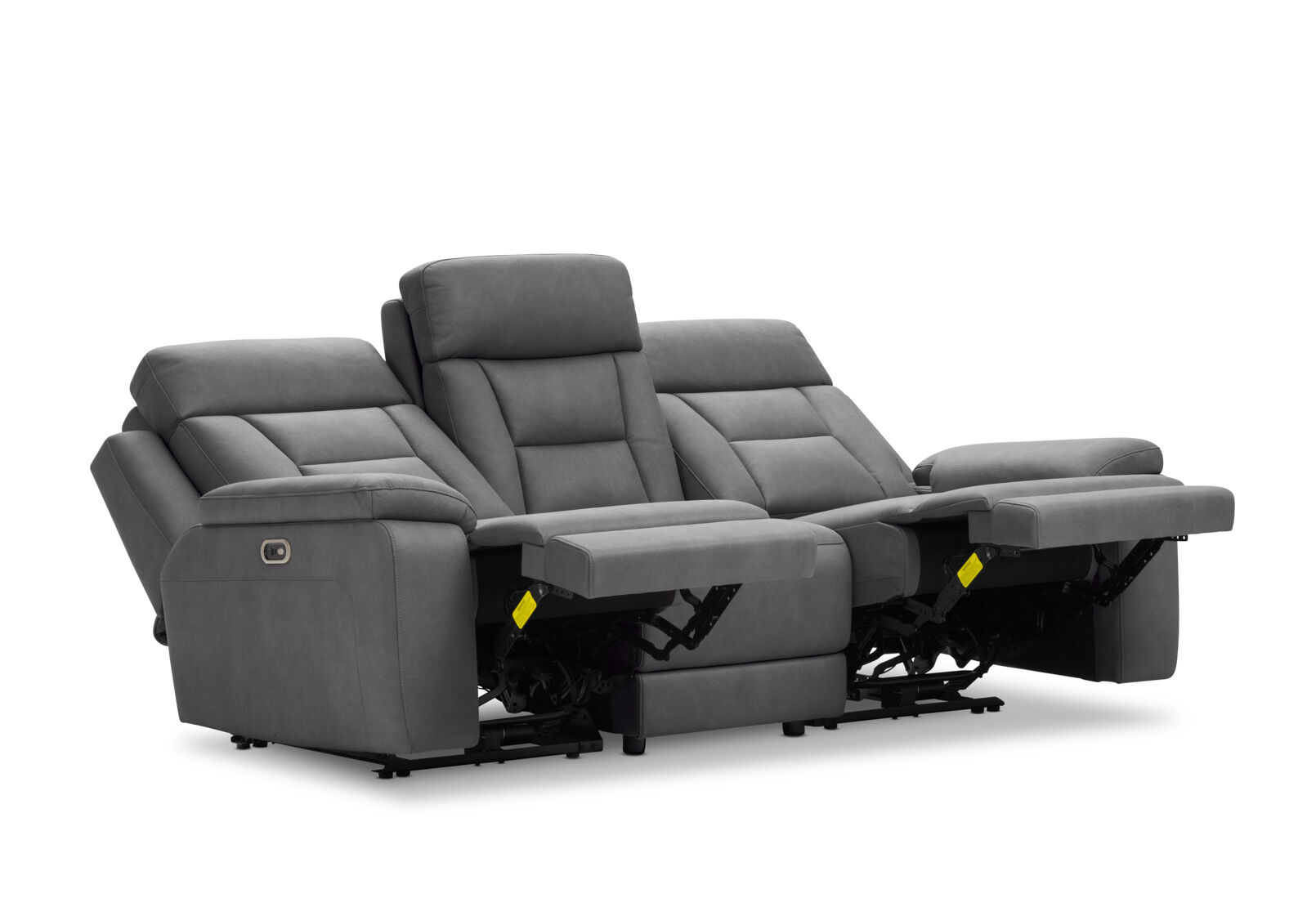 NOVAK FABRIC 3 SEATER DARK GREY
