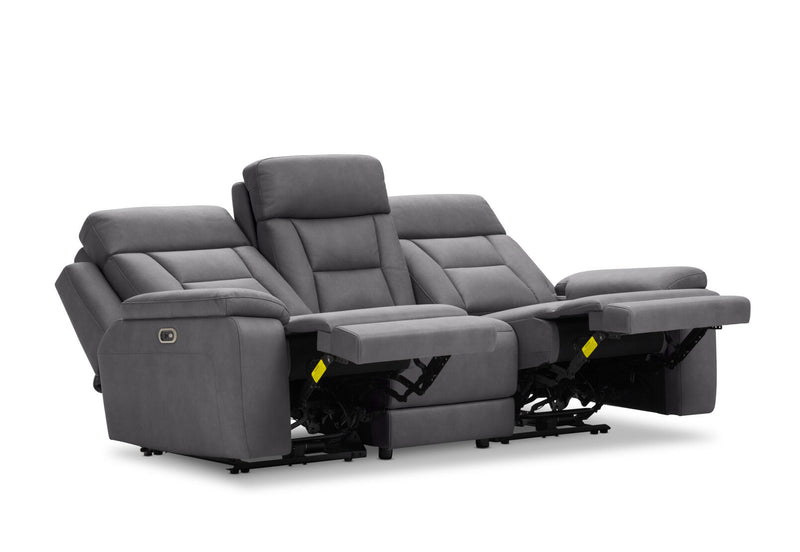 NOVAK FABRIC 3 SEATER DARK GREY