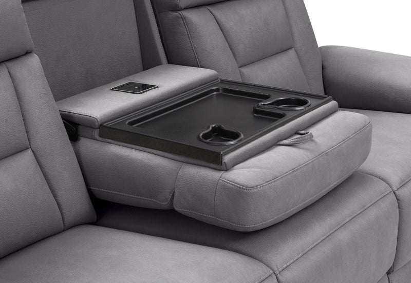 NOVAK FABRIC 3 SEATER DARK GREY