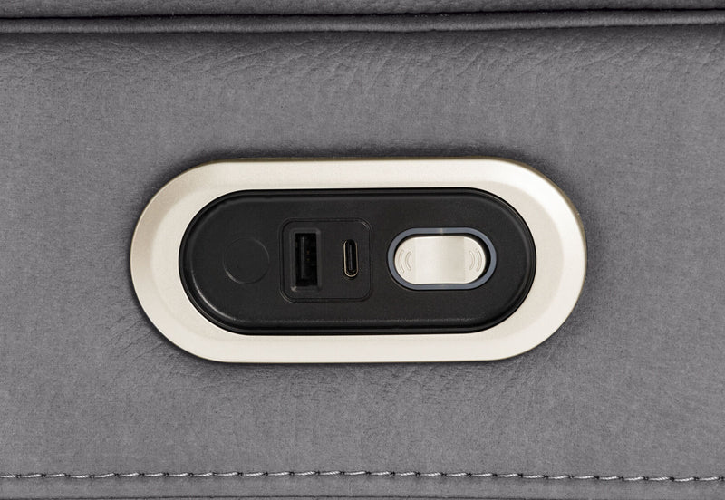 NOVAK FABRIC 3 SEATER DARK GREY