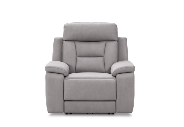 NOVAK FABRIC ELECTRIC RECLINER LIGHT GREY